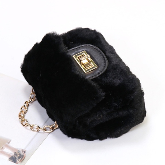 NWT Faux Fur Mini Micro Purse - Picture 2 of 2